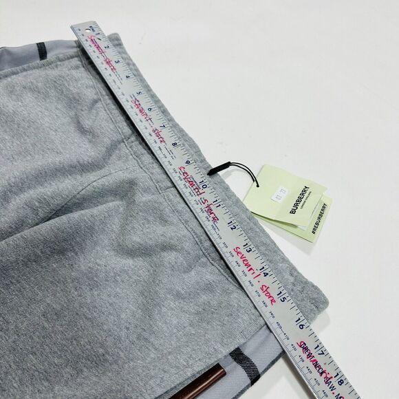 NWT Burberry Stephan Size L Pale Gray Melange Nova Check Jogger Sweatpants $800 - Picture 10 of 13